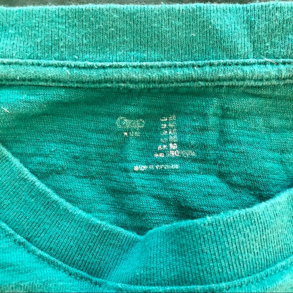 GAP teal short sleeve slub tee with pocket - Picture 4 of 6